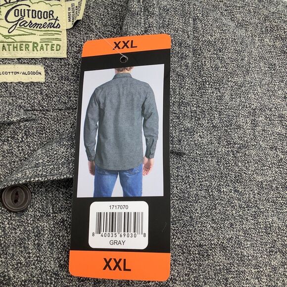 Grayers Mens Cold Weather Rated Outdoor Flannel Shirt Jacket Gray Size XXL NWT - Picture 6 of 9